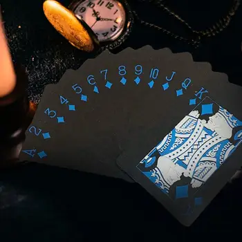 Plastové Čierne Nepremokavé Kariet Poker Odolné Poker PVC Poker 54Pcs Nové Kreatívne Darčeková Sada Nádherné Rekreácia