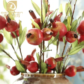 1pcs Umelé Berry Pena Kvet Pobočky granátové jablko Ovocie Dekoratívne Kvety pre Domáce Dekorácie Príslušenstvo Fleur AFB0401