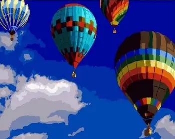 Na vzduchu balón Farebnosť Podľa Čísel DIY Ručne Maľované Olej Maľovanie Podľa Čísel Na Plátne, obrazov na Stenu Pre Obývacia Izba