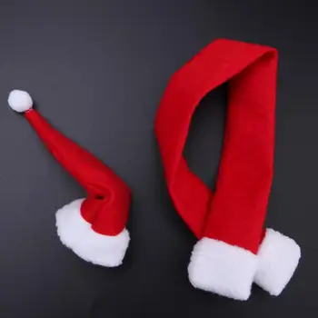 Veselé Vianoce Mini Dekorácie Fľaša Vína Kryt Darček Zábal Party Dekor Červený Roztomilý Malý Klobúk, šatku Na Nový Rok Party Dodávky