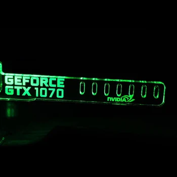 Najnovšie Modrá LED dióda Pre GEFORCE GTX 1070 Svetelný Počítač Hlavné Okno Cool Grafiky Vlastný Podporný Rám Displeja Karty Komponenty Jack