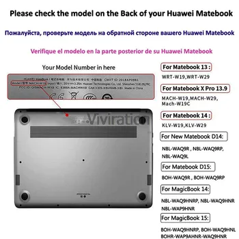 Pre Huawei Matebook 13/ 14/ D15/ D14/ X Pro 13.9 MACH-W19/W29/W19C, Magicbook 14 15 BOH-WAQ9HNRP/ WAQ9HNL/WAP9AHNR/ WAQ9HNR Prípade