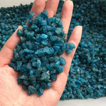 Prírodné Modré Apatitu Drsné Kamene Krištáľ štrku Vzorky Minerálov