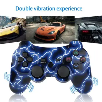PS3 Radiče pre Playstation 3 Dualshock Šesť-os, Bezdrôtové Bluetooth Remote Gaming Tlačítkový Ovládač Obsahuje USB Kábel