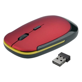 Prenosný Počítač Ergonomické Myši Tichý Ultra-Tenké 4 Tlačidlá 2.4 G Bezdrôtová Optická Myš 3 Gears 1600DPI Nabíjateľná Myší