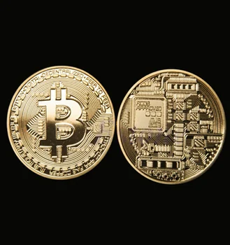1 x Pozlátené Bitcoin Mince Zberateľské BTC Mince Umelecké Zbierky Darček pre Fyzické mince