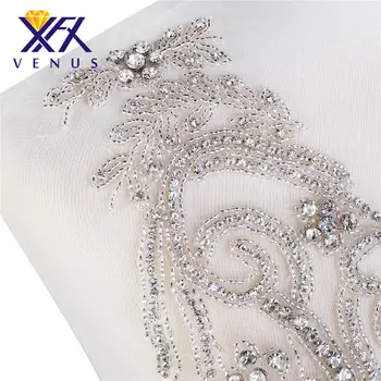 XINFANGXIU 10 Ks drahokamu bodice nášivka crystal korálkové korálky nášivka škvrny oka pre svadobné svadobné šaty večerné šaty