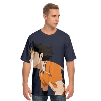 Haikyuu T-shirt Mens Módne Korte Mouw Anime Haikyuu T shirt Letné Topy Bežné Animr 3D Tlačené Vysoko Kvalitné tričko