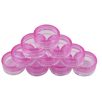 10 Ks Kozmetických Sifter Pohárov Hrniec Box Make-Up Nechty Umenie Kozmetické Perličiek Úložný Kontajner Kolo Fľaše Pink Prenosné Plastové Fľaše-15