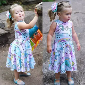 Roztomilý Batoľa, Dieťa, Detské Dievčenské Šaty Cute Baby Girl Bez Rukávov Sprievod Šaty Sundress Oblečenie Detské Oblečenie