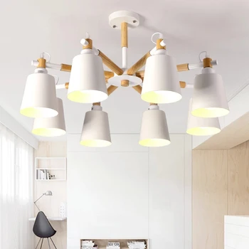 Severné Modernej Európy dreva LED stropné svietidlá obývacej izby, spálne, detskej izby stropné svietidlo moderného listry de sala plafon