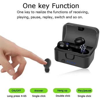 Slúchadlá slúchadlá športové Bezdrôtové Slúchadlá Bluetooth 5.0 Slúchadlá bezdrôtové slúchadlá Sweatproof s Mic & Plnenie Box Hot