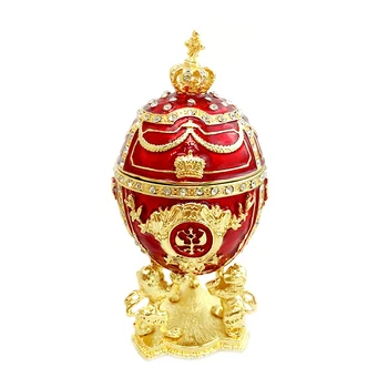 Ručne Zlatom Smalt Veľkonočné Vajíčka Ozdoby, Šperky Box Domáce Dekorácie Príslušenstvo Stôl Dekor Svadobné Darčeky Remeslá