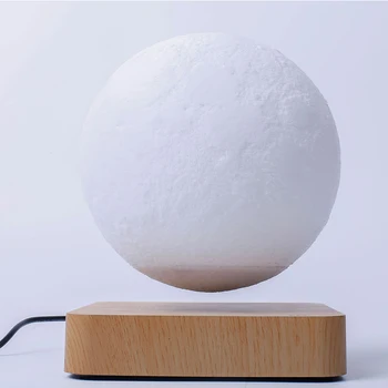 Kreatívne Luxusné Smart Magnetická Levitácia Zobrazenie Mesiaca LED Nočné Svetlo 3D Tlač Plávajúce Domáce Dekorácie Doplnky, Moderný