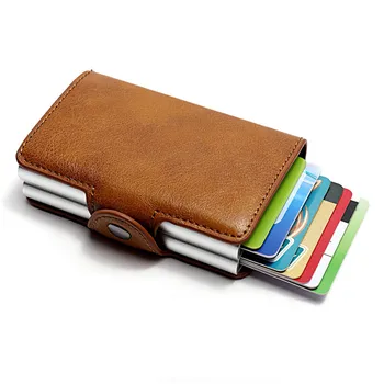 Unisex Peňaženka Karty Kožené Držiteľ Kreditnej 2019 Najnovšie Horúce Bezpečnosti Držiteľov Multifunkčné Automatické karty package Držiteľov Karty