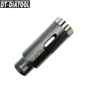 DT-DIATOOL 1pc M14 závit Laserom Privarené Diamantové Suché Vŕtanie na Jadro Bitov S bočnej Ochrany Otvor Videl Suché na tvrdej Žuly Dia38mm