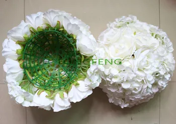 2018 NOVÉ Slonoviny 30 cm 10pcs/veľa Umelého hodvábu Rose Skúmie kvetinové svadobné dekorácie bozkávanie loptu Cesty vedú kvet TONGFENG