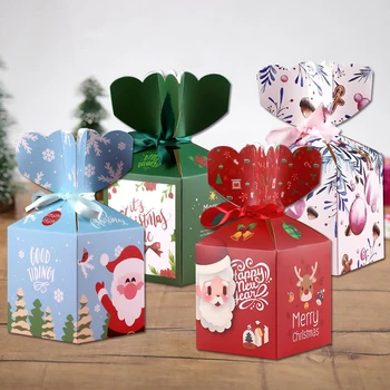 Veselé Vianočné Darčekové Tašky Vianočný Strom Plastové Balenie Vrece Snowflake Vianočné Cukrovinky Okno Nový Rok 2021 Deti Láskavosti Taška Noel Dekor