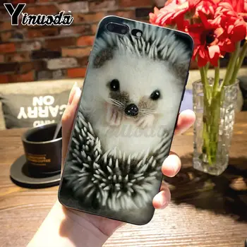 Yinuoda málo krásne ježko zviera Nádherné Farebné Kresby Telefón puzdro pre iPhone 7plus 6 7 8 8Plus X 5S, 11pro, puzdro