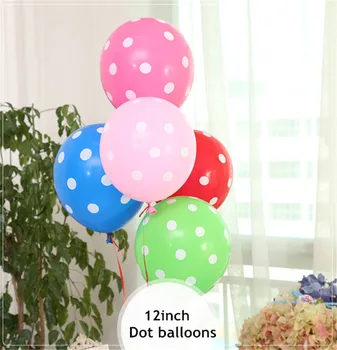 10pcs 12inch Dot Latexové Balóny Detí, Narodeniny Balón Výročie Party, Svadobné Dekorácie, Cukrovinky, Farba Dieťa Hračky Globos
