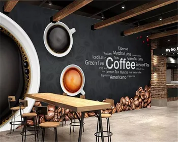 3d Tapety na Európsky a Americký Bar, kaviareň Pozadí Digitálna Tlač HD Dekoratívne Krásne 3d Tapety nástenná maľba