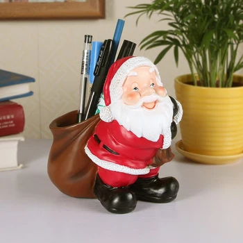 Vianočné ozdoby cute Santa držiak na pero stolové dekorácie, detské Vianočné darčeky štedrý deň dary