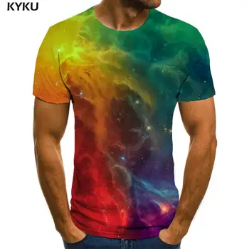 3d Tričko Galaxy T shirt Mužov Hmlovina Tshirts Bežné Farebné Tričko Printed Priestor Anime Šaty Zábavné tričká Pánske Oblečenie