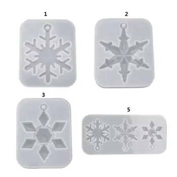 Crystal Epoxidové Živice Formy Snowflake Prívesok Odlievanie Silikónové Formy DIY Plavidlá Nástroj 1XCA