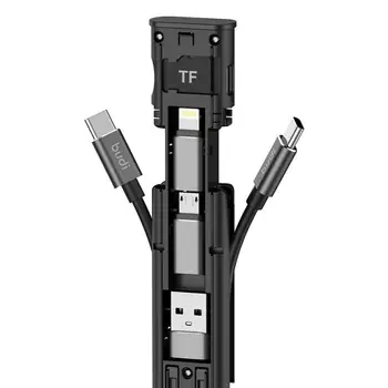 Multi-funkcia Smart Karty Adaptéra Skladovanie Dátový Kábel USB Box, Multi-Kábel 6 typov Kábel SIM AUTA TF karty, Pamäte, Čítačky