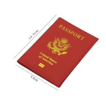 Cestovné PU Kožené USA Pas Pokrývajú Držiteľom Karty American Zahŕňa Dievčatá Bežné Farbou List Ochrana Karty Prípadoch