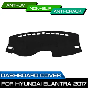 Auto Anti-špinavé Non-slip Dash Kryt Mat Tabuli Mat UV Ochranu, Tieň na Hyundai Elantra 2017