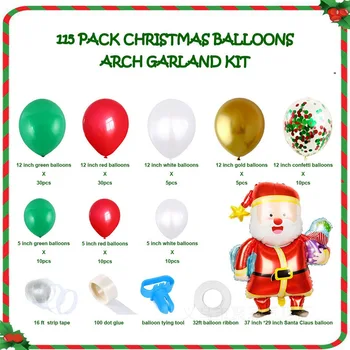 Vianočné balón nastaviť 12-palcový latexový balón strany Santa Claus balón