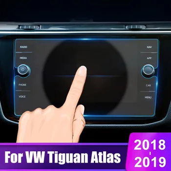8 palcový Pre Volkswagen VW Tiguan Atlas 2018 2019 Tvrdené Sklo Auta GPS Navigácie Screen Protector Film LCD Ochranné Nálepky