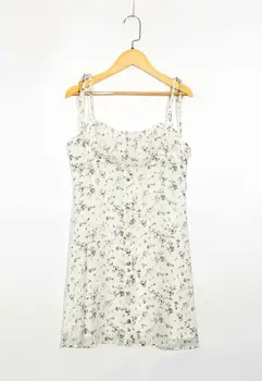 Elegantné 2 farba reformy mini šaty žena špagety popruh podšívka lete dovolenku na pláži kvetinový tlač šaty dámske