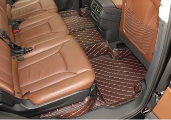 Vysoká kvalita ! Celý set auto podlahové rohože pre Audi Q7 7 miest 2019-trvanlivé nepremokavé auto koberce pre Q7 2018,doprava Zdarma