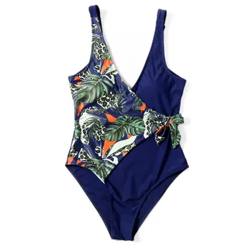 Vo Vetre 2020 Sexy jednodielne Plavky Ženy Plavky Kvetinový Tlač Kombinézu Leto, Pláž, Kúpanie Oblek Celých Plavkách S~XL