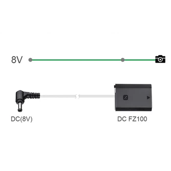 Napájací Adaptér Kábel pre DC Adaptér na Dummy Batérie NP-FZ100 pre Sony A9 A7R3 A7M3 A7III A7R4 A7M4 A6600