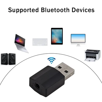 USB Bluetooth 5.0 Hudby Vysielač, Prijímač 2 V 1 pre Slúchadlá Reproduktor Soundbox Bezdrôtové Audio Adaptér pre Počítač