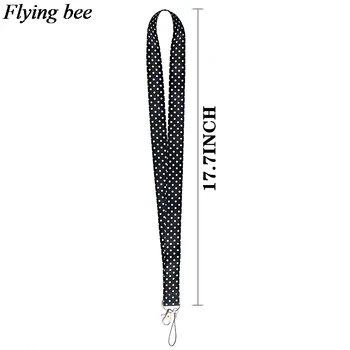 Flyingbee Vlna bod ozdobná šnúrka na uniforme Telefón Lano Keychains Telefón Lano s karabínou na Kľúče ID Karty Cartoon Laná Pre Ženy X0827