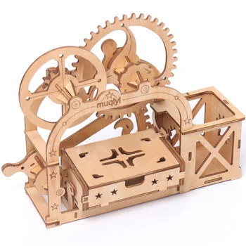 DIY 3D Drevené Puzzle Hra, Darček&Penholder&Úložný Box pre Deti, Dieťa, Priateľ Model Budovy Súpravy Populárna Hračka Drevené hračky pre dieťa