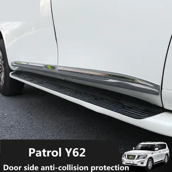 Pre Nissan Patrol Y62 Dvere proti kolízii pásy bočnú ochranu proti poškriabaniu-odolný Chrómové dekorácie Hliadky