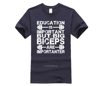 2020 Lete Zábavné Vytlačiť Mužov T shirt mužov Cool Tričká veľké bicepsy importanter ako vzdelávanie