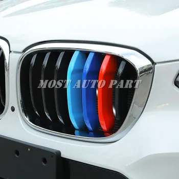 ABS Prednej maske Chladiča Trim Vložte Kryt 3ks Pre BMW X3 X4 G01 G02 2018-2020 Auto príslušenstvo interiéru Auto dekorácie