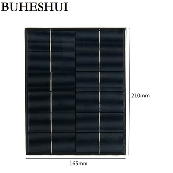 BUHESHUI 5.2 W 6V Solárne Solárny Modul Polykryštalických Solárnych panelov DIY Solárna Nabíjačka 210*165*3 MM 2 ks/veľa Doprava Zadarmo