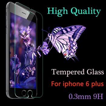 500Pcs/Veľa Predné + Zadné 9h 0.33 mm Ochranná Fólia Pre Iphone 6 Plus proti Výbuchu Tvrdeného Skla Pre IPhone 6 Plus 5,5 Palca