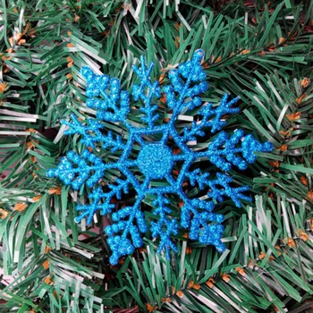 12PCS Snowflake Ozdoby na Vianočný Stromček Prívesok Dekorácie Veselé Vianoce Strana navrhne Trblietavý Lesk