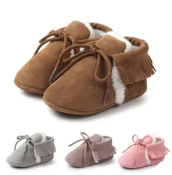 0-12M Módne Zimné Dieťa Roztomilé Topánky Topánky Novorodenca Anti-slip Teplé Ponožky