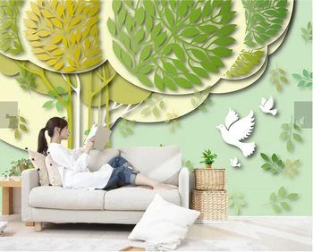 Najnovšie 3D nástenná maľba,Krásne a čerstvé abstraktné strom abstraktných de parede,hotel kaviareň obývacia izba gauč TV steny, spálne, tapety