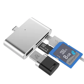 Nworld Typ-C Mobile Muti SD TF Card Reader Hub OTGAdpeter Converter Pre Iphone Samsung Galaxy Note 8 Macbook