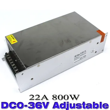 800W 22A 0-36V DC Adjustbale Jeden Výstup Spínacie Napájacie Transformátory AC220V NA DC SMPS pre CNC Motora
